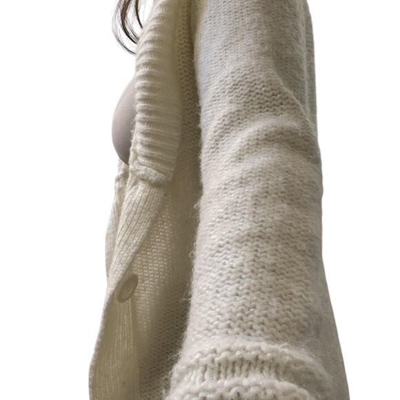 Authentic y2k cream white wool cardigan - Picture 2 of 3